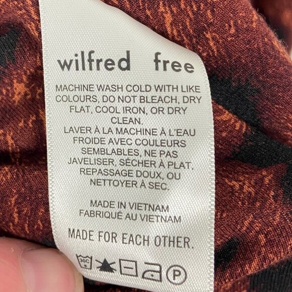 NWT Aritzia Wilfred Free Tiny Brown Black Dress Size Small Stretch Cheetah Print - Picture 11 of 11